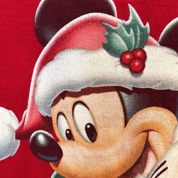 Christmas Walt Disney world Mickey long sleeved tshirt unisex large - Picture 3 of 3